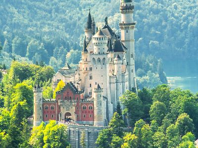 Wunderschöner Blick auf Schloss Neuschwanstein